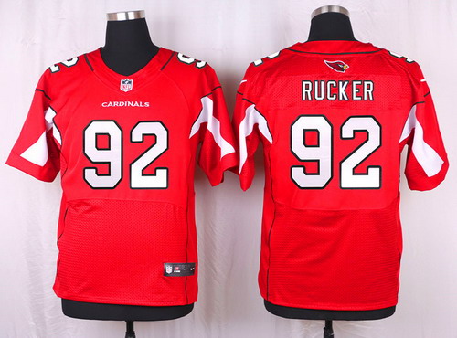 Men's Arizona Cardinals #92 Frostee Rucker Red Team Color NFL Nike Elite Jersey