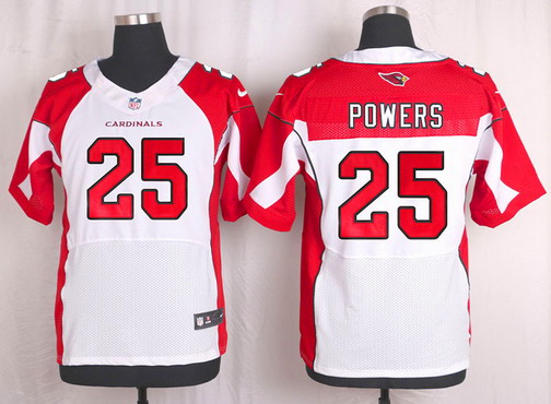 Men's Arizona Cardinals #25 Jerraud Powers White Road NFL Nike Elite Jersey