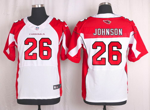 Men's Arizona Cardinals #26 Rashad Johnson White Road NFL Nike Elite Jersey