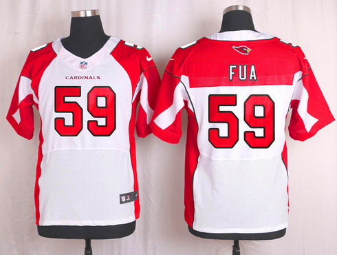 Men's Arizona Cardinals #59 Alani Fua White Road NFL Nike Elite Jersey