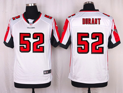 Men's Atlanta Falcons #52 Justin Durant White Road NFL Nike Elite Jersey