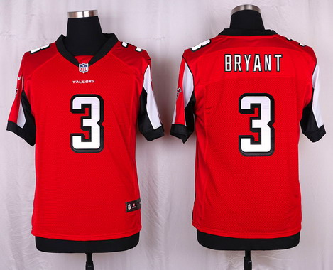 Men's Atlanta Falcons #3 Matt Bryant Red Team Color NFL Nike Elite Jersey