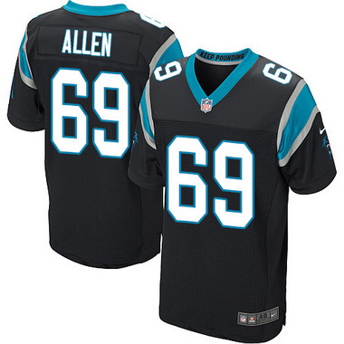 Men's Carolina Panthers #69 Jared Allen Black Team Color NFL Nike Elite Jersey