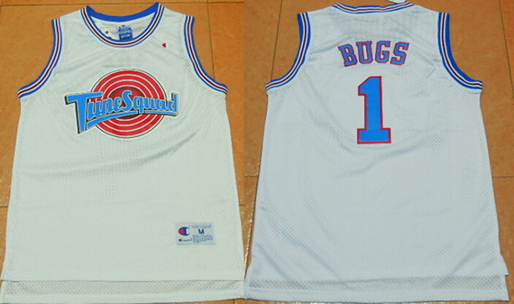 Men's The Movie Space Jam #1 Bugs White Soul Swingman Basketball Jersey