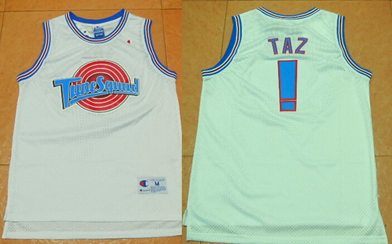 Men's The Movie Space Jam #! Taz White Soul Swingman Basketball Jersey