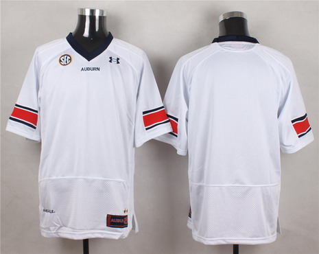 Men's Auburn Tigers Blank White College Football Under Armour Jersey