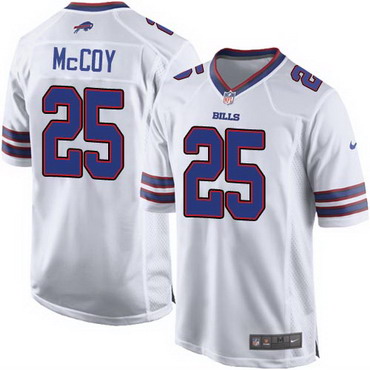 Youth Buffalo Bills #25 LeSean McCoy White Road NFL Nike Game Jersey