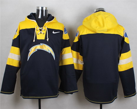 Nike San Diego Chargers Blank Navy Blue With Team Logo Hoodie