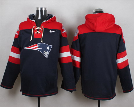 Nike New England Patriots Blank Navy Blue With Team Logo Hoodie