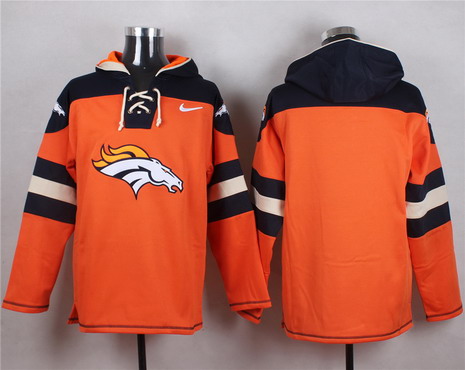Nike Denver Broncos Blank Orange With Team Logo Hoodie