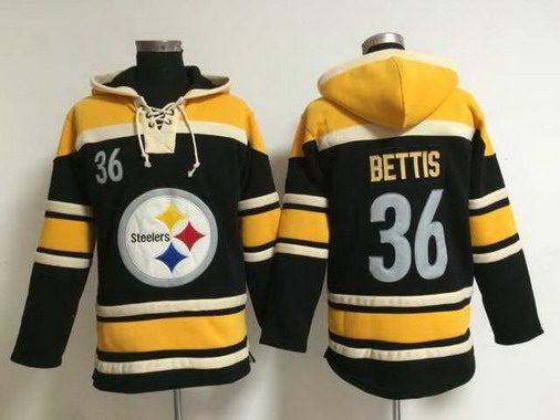 Men's Pittsburgh Steelers #36 Jerome Bettis Black Retired Player NFLPLAYERS FootBall Hoodie