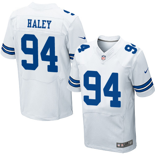 Men's Nike NFL Dallas Cowboys #94 Charles Haley White Road   Elite Jersey