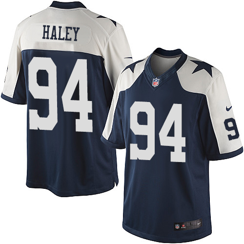 Kid's Nike NFL Dallas Cowboys Retired Player #94 Charles Haley Navy Blue Thanksgiving Alternate Jersey 
