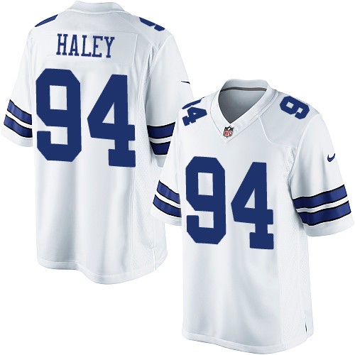 Kid's Nike NFL Dallas Cowboys Retired Player #94 Charles Haley White NFL Nike Elite Jersey