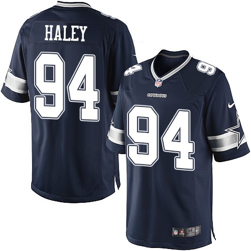 Kid's Nike NFL Dallas Cowboys #94 Charles Haley Navy Blue NFL Nike Elite Jersey