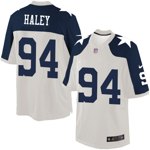 Kid's Nike NFL Dallas Cowboys Retired Player #94 Charles Haley White Thanksgiving Alternate  Jersey 