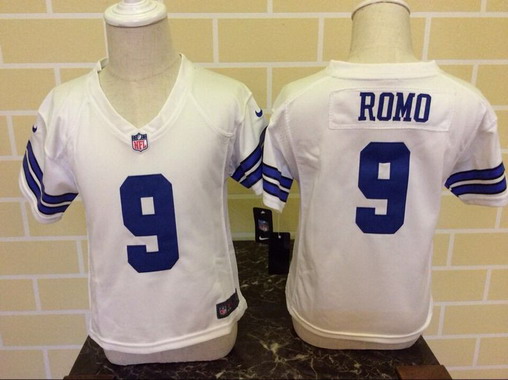 Toddler's Dallas Cowboys #9 Tony Romo White Road NFL Nike Jersey