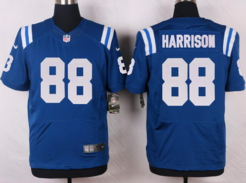 Men's Indianapolis Colts Retired Player #88 Marvin Harrison Royal Blue NFL Nike Elite Jersey
