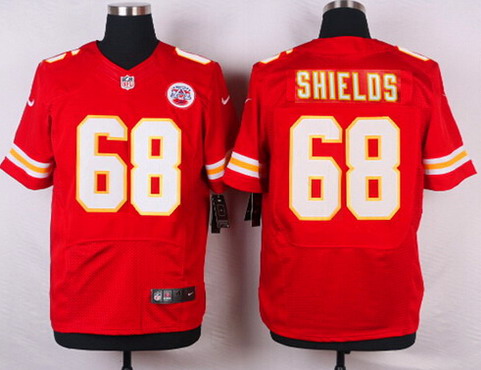 Men's Kansas City Chiefs Retired Player #68 Will Shields Red NFL Nike Elite Jersey
