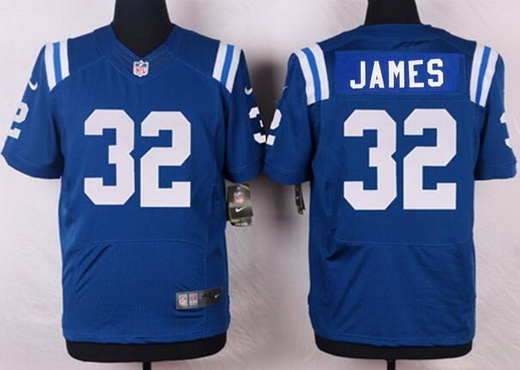 Men's Indianapolis Colts Retired Player #32 Edgerrin James Royal Blue Retired Nike Elite Jersey