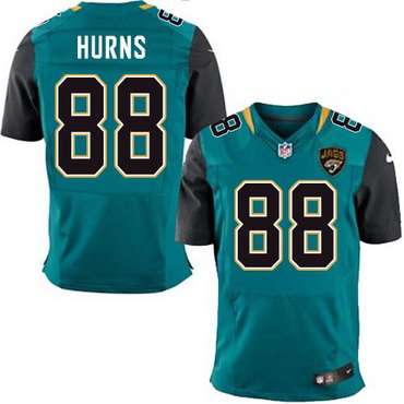 Men's Jacksonville Jaguars #88 Allen Hurns Teal Green Alternate NFL Nike Elite Jersey