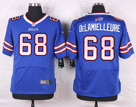 Men's Buffalo Bills #68 Joe DeLamielleure Royal Blue Retired Player NFL Nike Elite Jersey