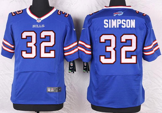 Men's Buffalo Bills #32 O. J. Simpson Royal Blue Retired Player NFL Nike Elite Jersey