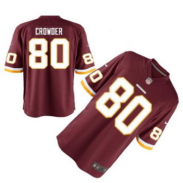 Men's Washington Redskins #80 Jamison Crowder Red Team Color NFL Nike Elite Jersey