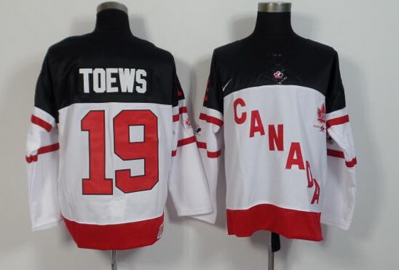 1914-2014 Men's Team Canada #19 Jonathan Toews White 100TH Anniversary Jersey