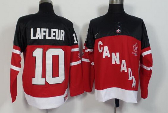 1914-2014 Men's Team Canada #10 Guy Lafleur Retired Player Red 100TH Anniversary Jersey
