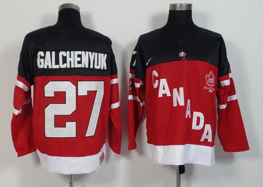 1914-2014 Men's Team Canada #27 Alex Galchenyuk Red 100TH Anniversary Jersey