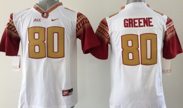 Kid's Florida State Seminoles #80 Rashad Greene 2014 White Limited Jersey