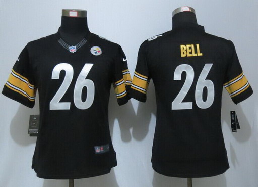 Women's Pittsburgh Steelers #26 LeVeon Bell Black Team Color NFL Nike Limited Jersey