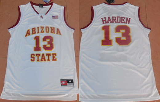 Men's Arizona State Sun Devils #13 James Harden White College Basketball Nike Jersey
