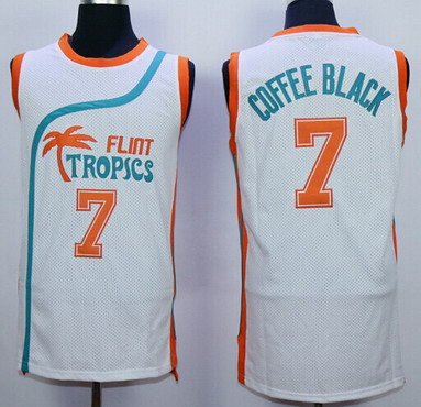 Men's The Semi-Pro #7 Coffee Black Flint Tropics White Film Basketball Jersey