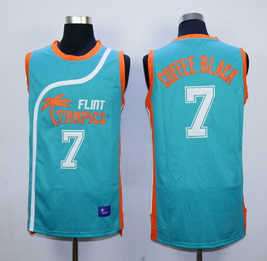 Men's The Semi-Pro #7 Coffee Black Flint Tropics Teal Green Film Basketball Jersey