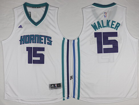 Charlotte Hornets #15 Kemba Walker Revolution 30 Swingman 2015 New White Jersey