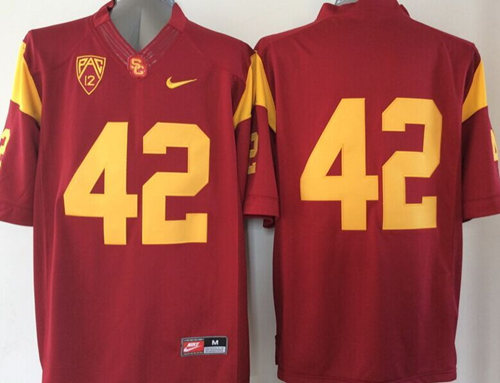 Men's USC Trojans #42 Uchenna Nwosu Red 2015 College Football Nike  PAC 12 Limited Jersey