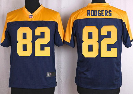 Men's Green Bay Packers #82 Richard Rodgers Navy Blue Gold Alternate NFL Nike Elite Jersey