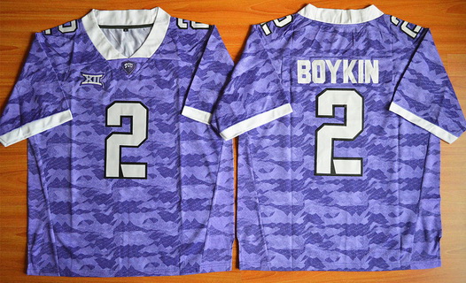 Men's TCU Horned Frogs #2 Trevone Boykin Purple College Football Limited Jersey