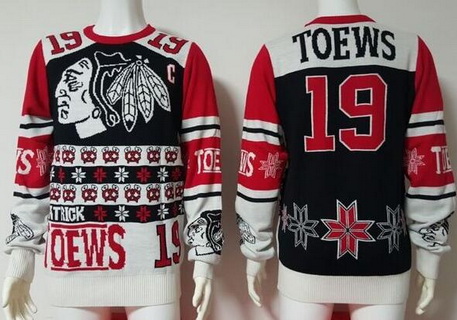 Men's Chicago Blackhawks #19 Jonathan Toews Multicolor NHL Sweater