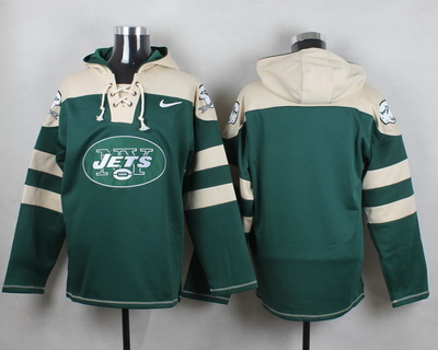 Men's New York Jets Blank Green Team Color NFL Nike Hoodie with Team Logo 
