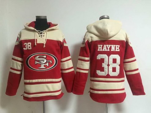 Men's San Francisco 49ers #38 Jarryd Hayne Red Retired Player NFLPLAYERS FootBall Hoodie