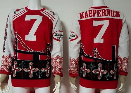 Men's San Francisco 49ers #7 Colin Kaepernick Multicolor NFL Nike Sweater