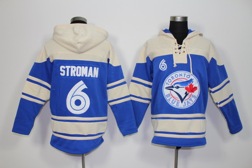 Men's Toronto Blue Jays #6 Marcus Stroman Blue Alternate MLB Baseball Hoodie