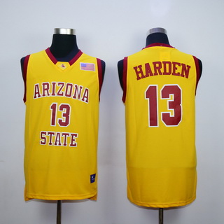 Men's Arizona State Sun Devils #13 James Harden Yellow College Basketball Nike Swingman Jersey