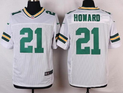Men's Green Bay Packers Retired Player #21 Desmond Howard White  NFL Nike Elite Jersey