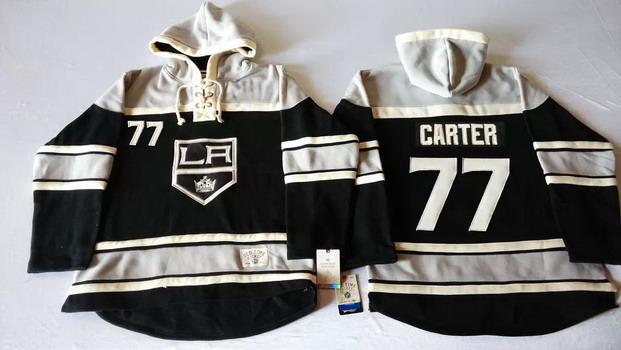 Old Time Hockey Los Angeles Kings #77 Jeff Carter Black Hoodie