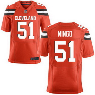 Men's Cleveland Browns #51 Barkevious Mingo Orange Alternate 2015 NFL Nike Elite Jersey