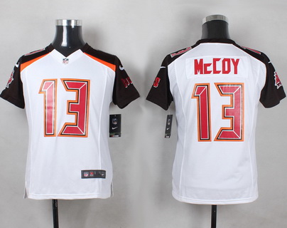 Youth Tampa Bay Buccaneers #13 Mike Evans White Road NFL Nike Game Jersey